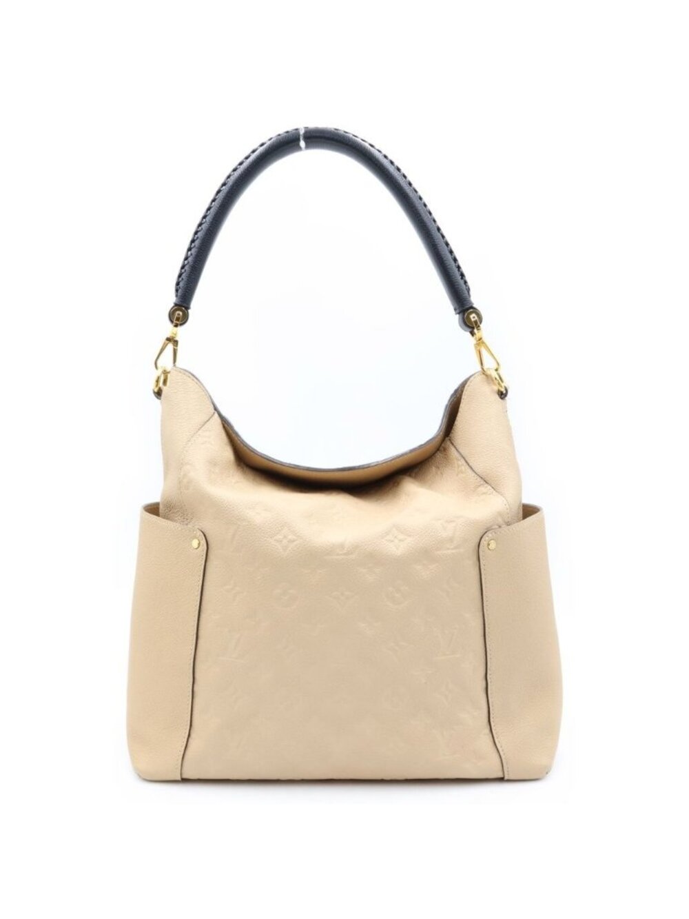 Louis Vuitton Monogram Empreinte Bagatelle Shoulder Bag Leather Beige